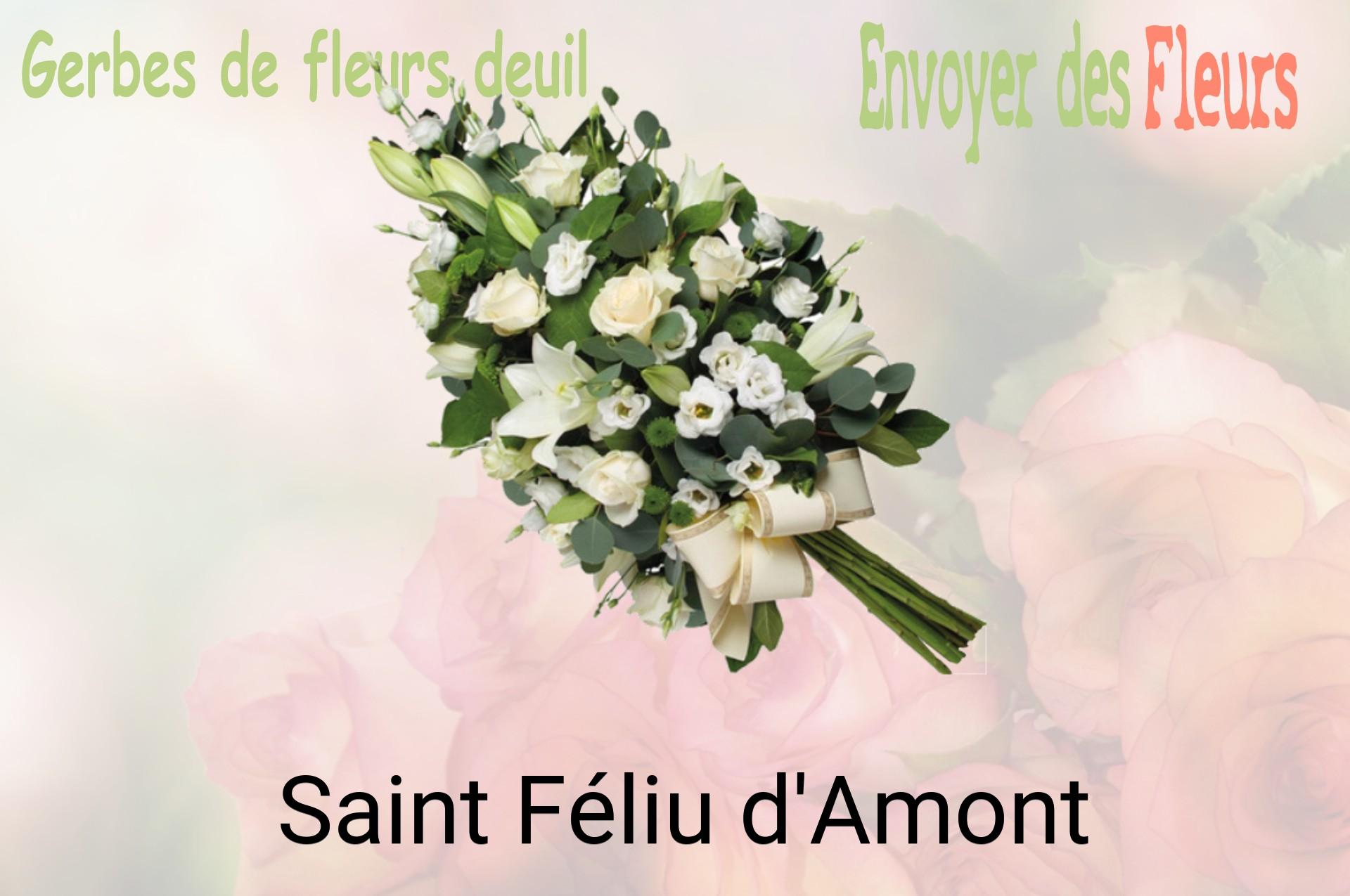 Gerbe de fleurs de deuil livrée à Saint-Féliu-d'Amont